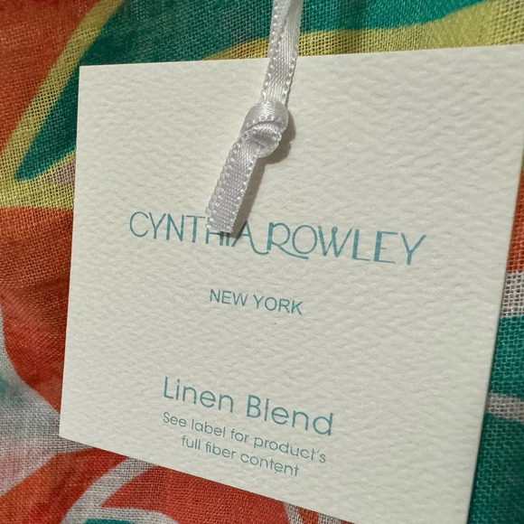 Cynthia Rowley Braided Neck Linen Blend Maxi Beach Cover Up Size M - Picture 9 of 12